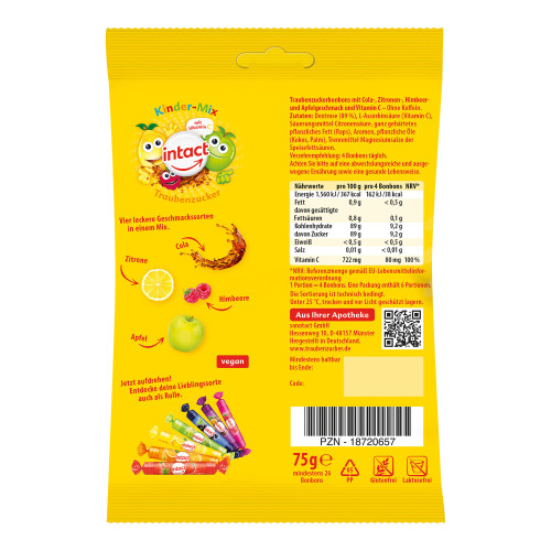 Intact Kinder-Mix Traubenzucker Beutel