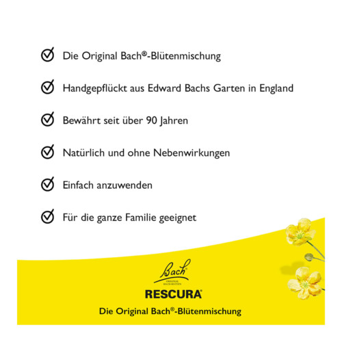 Bachbl&uuml;ten Original Rescura Pastillen schwarze Johannisbeere