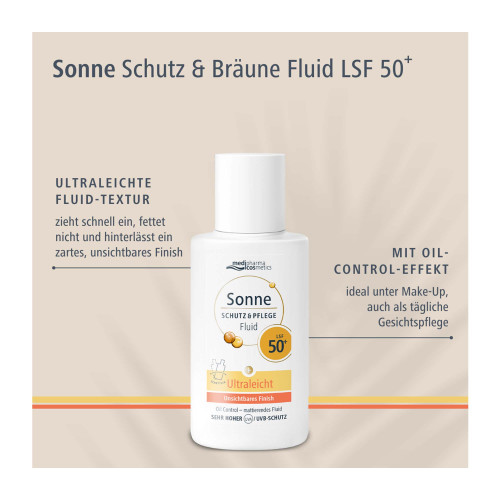 Sonne Schutz & Pflege Fluid LSF50+ Gesicht