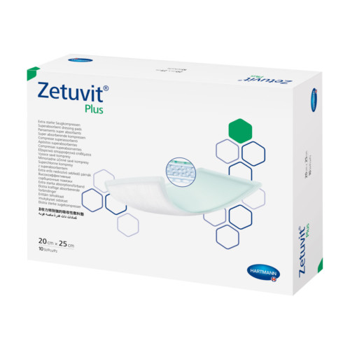 Zetuvit Plus Extrastarke Saugkompressen Steril 20x25 cm