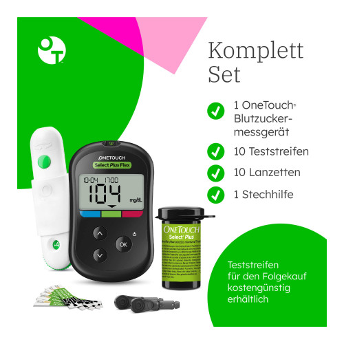 OneTouch Select Plus Flex Blutzucker-Messger&auml;t (mg/dL)