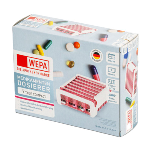 Wepa 7 Tage Compact Wochenmagazin wei&szlig;/pink