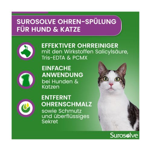Surosolve Fl&uuml;ssiger Ohrreiniger f&uuml;r Hunde/Katzen