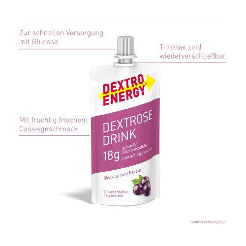 Dextro Energy Dextrose Drink Schwarze Johannisbeere