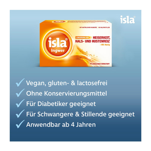 isla ingwer Halspastillen bei Halskratzen und Reizhusten