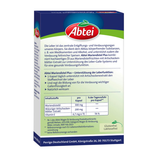 Abtei Mariendistel Plus Kapseln mit Artischocke