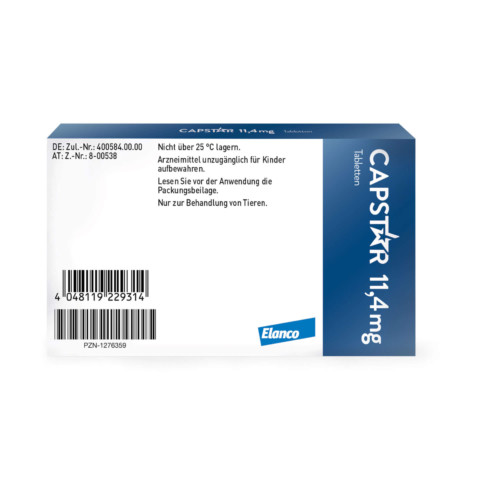 Capstar 11,4 mg Tabletten f&uuml;r Katzen/kleine Hunde