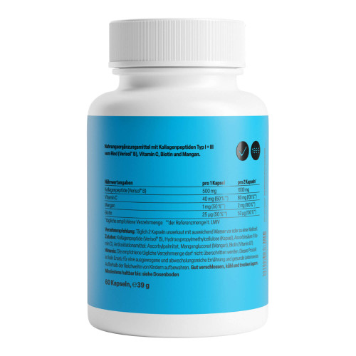 ZeinPharma Collagen I + III mit patentiertem Verisol B 500mg