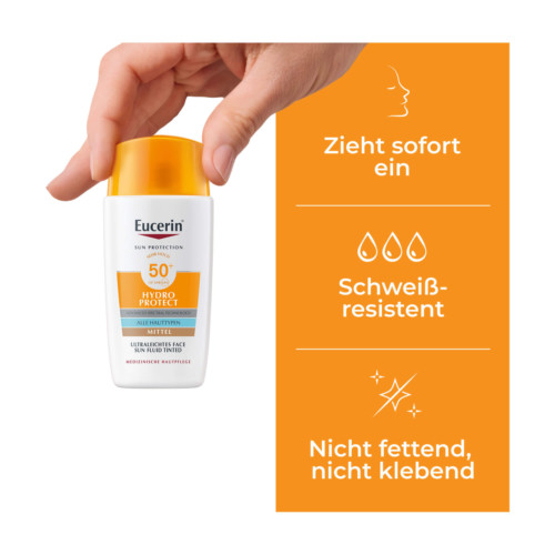 Eucerin Sun Hydro Protect Face Fluid LSF 50+ get&ouml;nt mittel