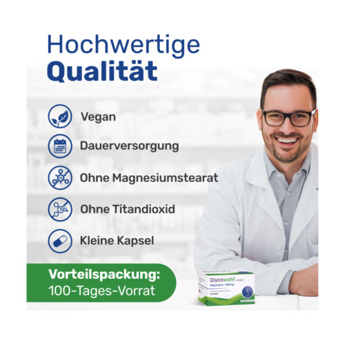 Glycowohl Magnesium 400 mg hochdosiert vegan