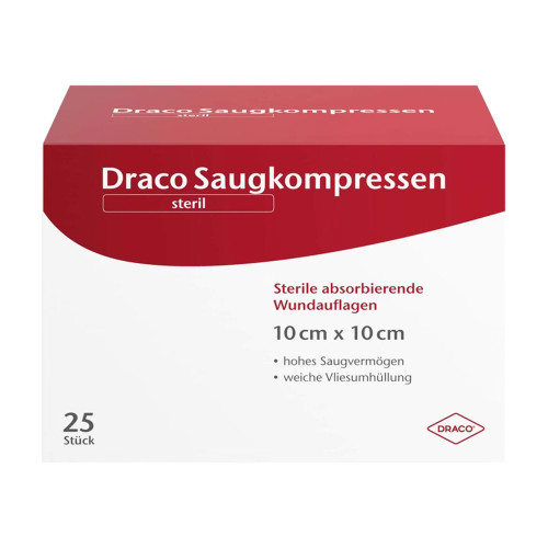 Draco Saugkompressen steril 10 x 10 cm