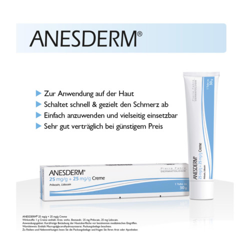 Anesderm 25 mg/g + 25 mg/g Creme