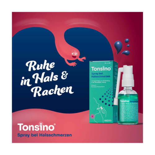 Tonsino Spray bei Halsschmerzen