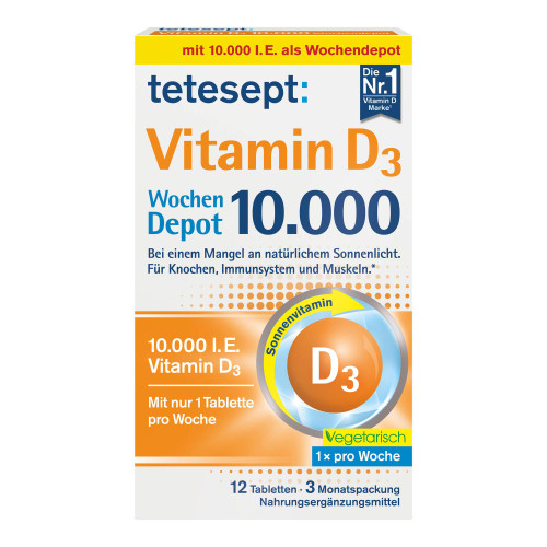 Tetesept Vitamin D3 10.000 Wochendepot Filmtabletten