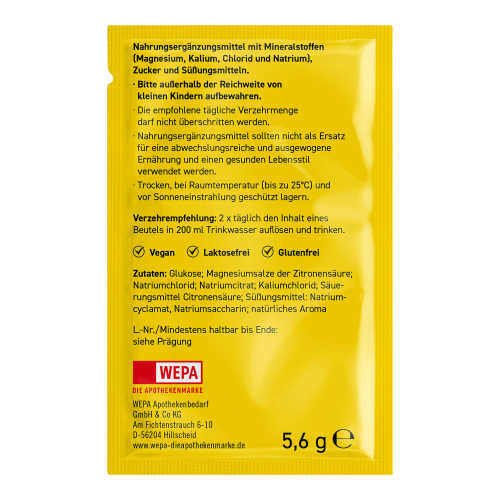 Wepa Elektrolyte Pulver Zitrone