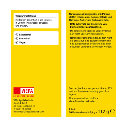 Wepa Elektrolyte Pulver Zitrone