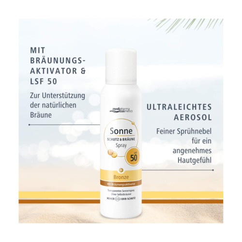 Sonne Schutz & Br&auml;une LSF 50 Aerosol-Spray