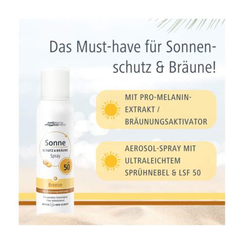 Sonne Schutz & Br&auml;une LSF 50 Aerosol-Spray