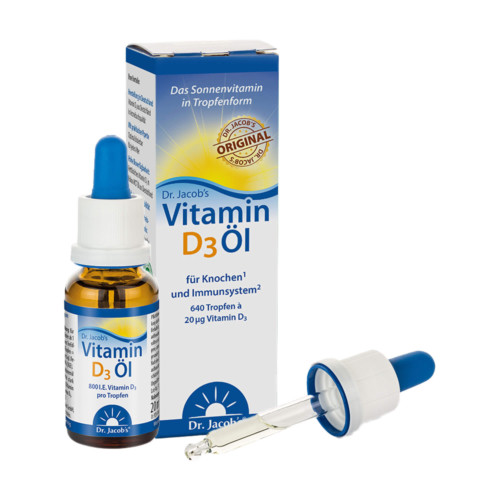 Dr. Jacob's Vitamin D3 &Ouml;l 640 Tropfen 800 IE D3 vegetarisch