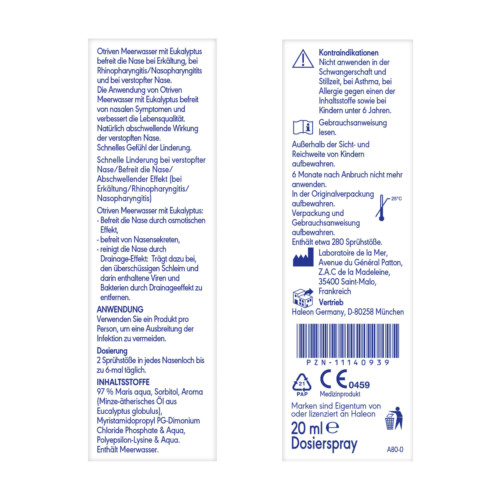 Otriven Meerwasserspray mit Eukalyptus