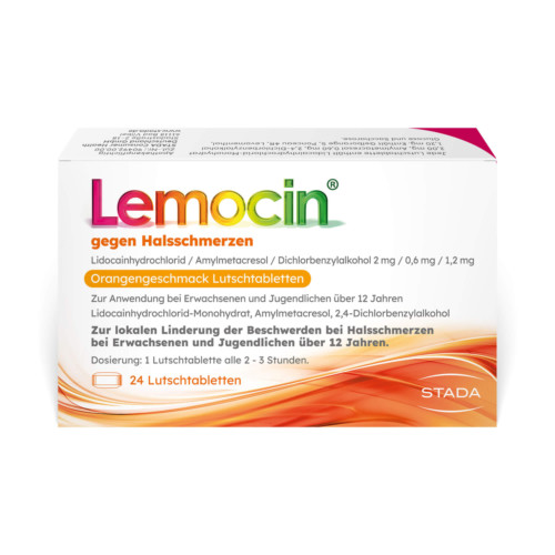 Lemocin gegen Halsschmerzen Orange