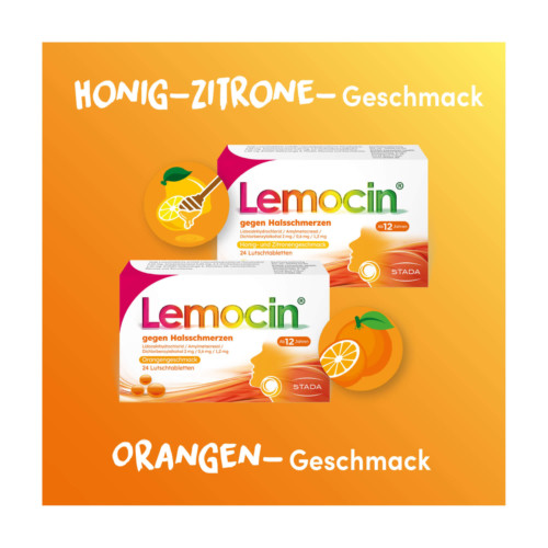 Lemocin gegen Halsschmerzen Orange