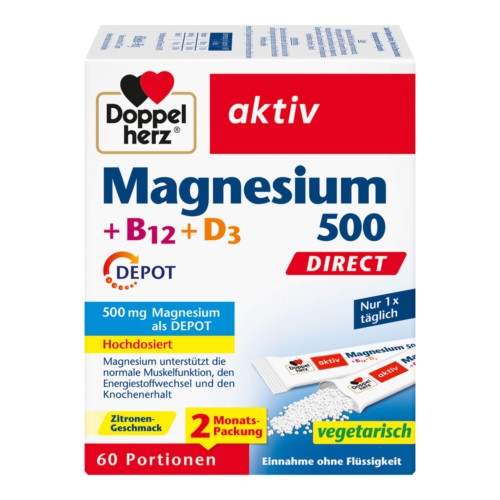 Doppelherz aktiv Magnesium 500+B12+D3 Depot DIRECT Sticks