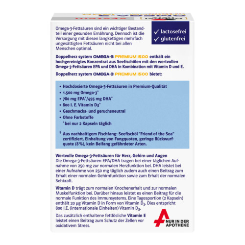 Doppelherz system Omega-3 Premium 1500 Herz+Gehirn+Abwehr