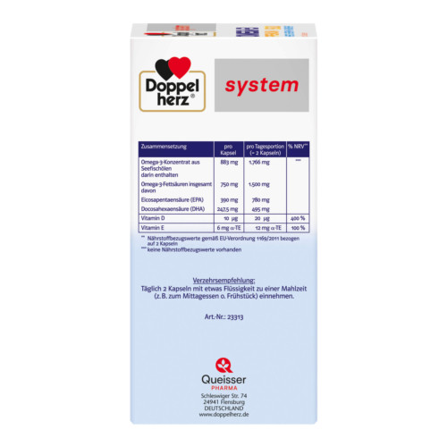 Doppelherz system Omega-3 Premium 1500 Herz+Gehirn+Abwehr