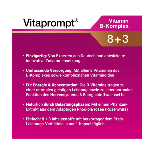 Vitaprompt Vitamin B-Komplex 8+3 Kapseln