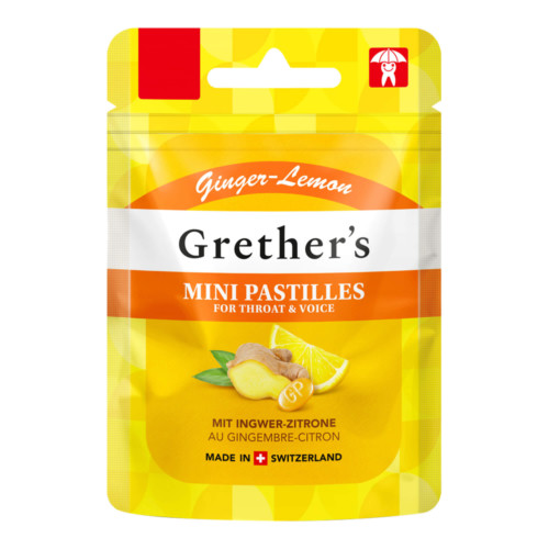 Grethers Pastilles Ginger Lemon Mini zuckerfrei