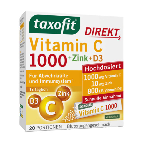 Taxofit Vitamin C 1000 + Zink + D3 Direkt-Granulat
