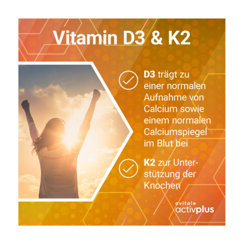 Activplus Vitamin D3 5000 I.E.+K2 Depot Tabletten