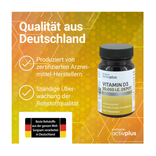 Activplus Vitamin D3 20.000 I.E. Depot Tabletten