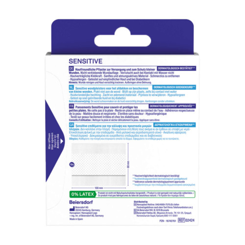 Hansaplast Sensitive Pflaster 1 m x 8 cm