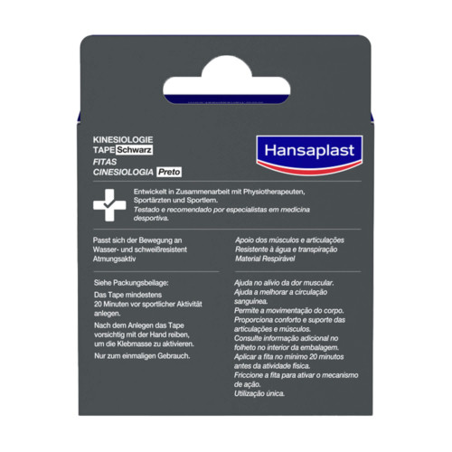 Hansaplast Sport Kinesiologie Tape 5 cmx5 m schwarz