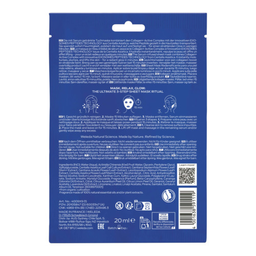 Weleda Exo Boost Collagen Tuchmaske Blauer Enzian