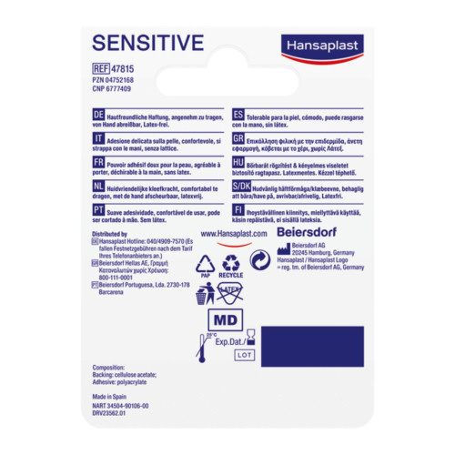Hansaplast Fixierpflaster Sensitive 5m x 1,25cm